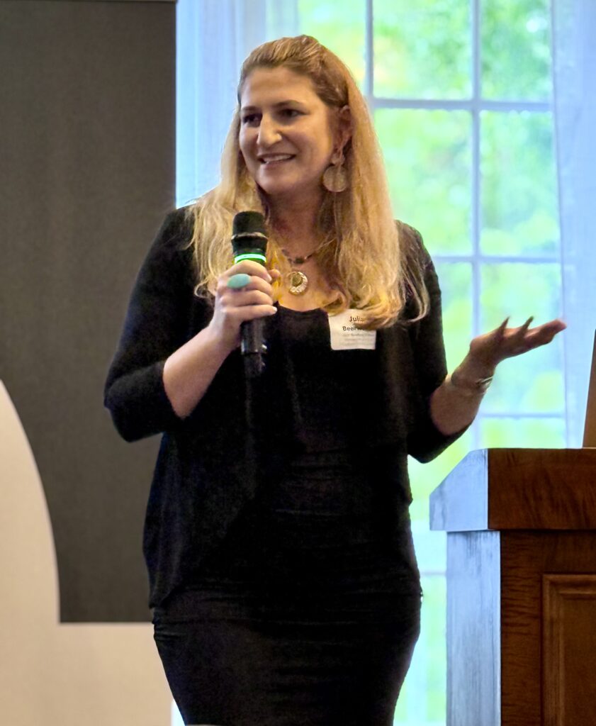 Photo of Julia Beerworth sharing her fellowship progress