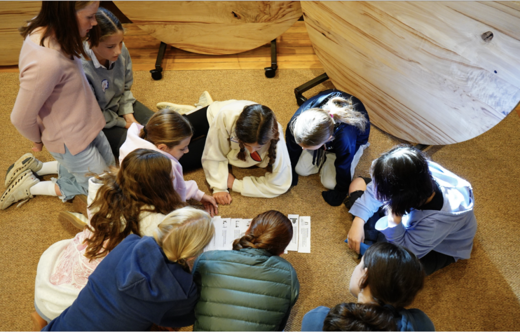 Photo of students working on project