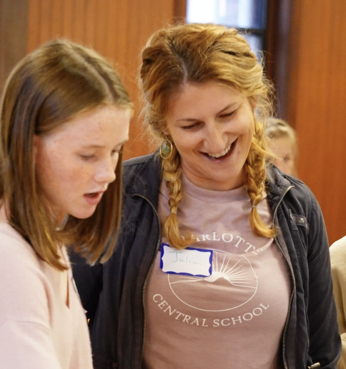 Photo of Julia Beerworth & student